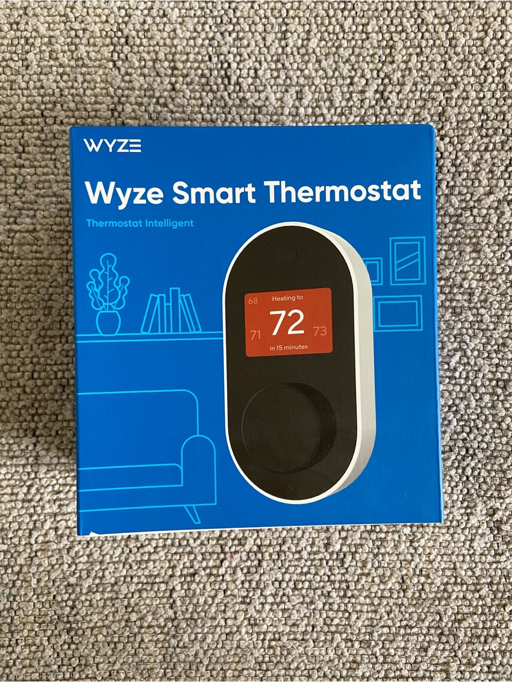 Wyze Smart Thermostat - Blue and White Packaging